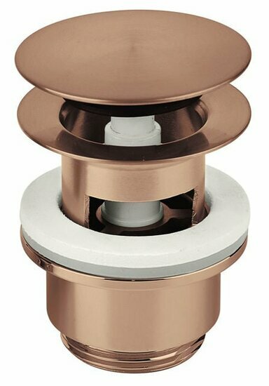 Damixa 2385087 acc wastafel klikplug mat koper pvd (met overloop uitsparing)