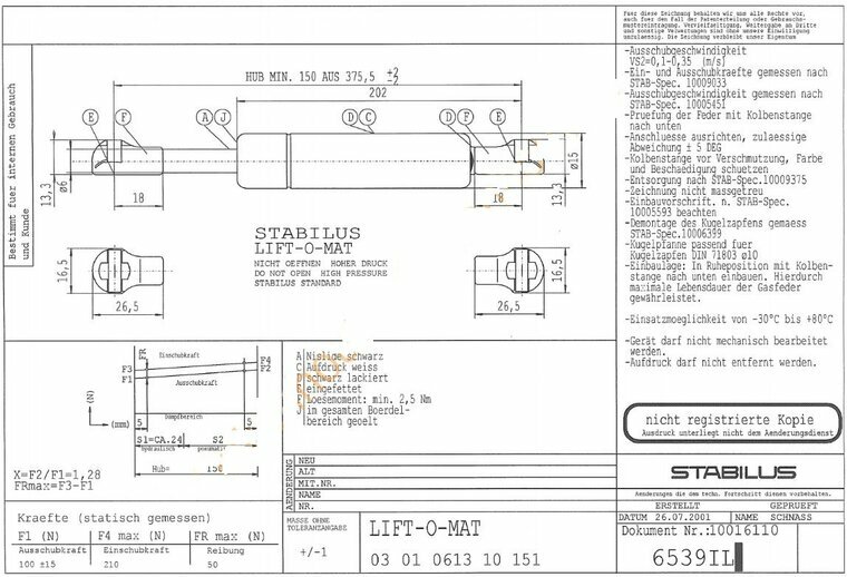 Stabilus6539IL 100N