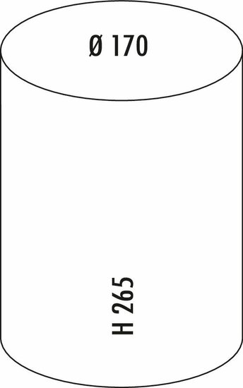 Wesco Cosmetische emmer 113, zwart mat