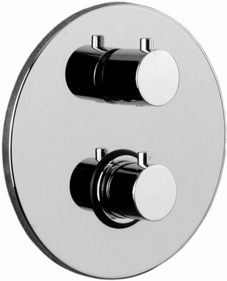 Concealed shower thermostat LIGHT THERMOSTATS Nero brushed Nickel