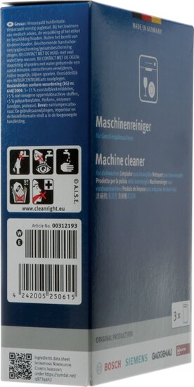 Siemens Bosch 00312193 Dishwasher safe cleaner - 3x 45 grams