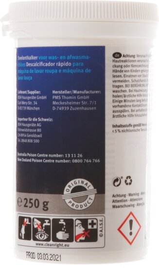Siemens Bosch 00312265 Set with detergent and quick descaler for washing machines