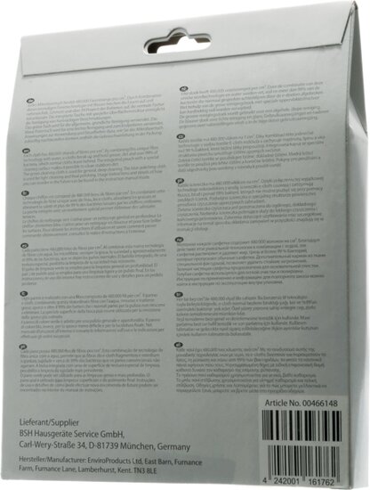 Bosch Siemens 00466148 Microfiber cleaning cloths especially for your kitchen Set of 2 different kitchen towels