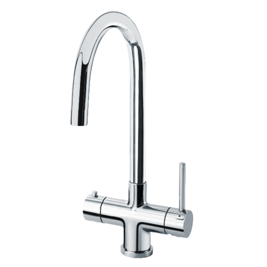 Selsiuz 350652.1 Push &amp; Turn Boiling Water Tap Round Chrome