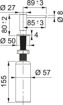 Franke 112.0717.084 Soap pump Atlas stainless steel 350ml