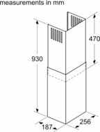 Bosch Siemens 17008523 Chimney extension extractor hoods black