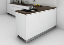 Airpart 4041021 Skirting corner panels, Corner panel, H 150 mm, stainless steel colour