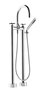 Dornbracht 25943892-00 2-hole bath mixer for free-standing installation with shower set chrome
