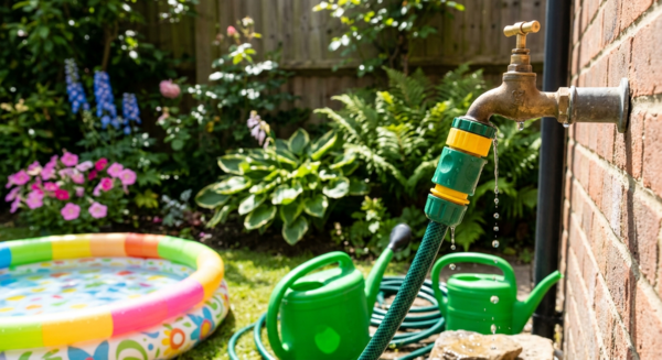 Garden tap leaking while filling the paddling pool? Here's the fix