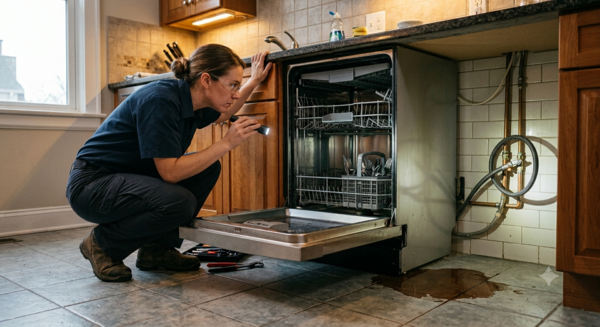 Dishwasher leaking under the counter? It's often just this hose